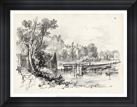 Framed Idyllic Landscape I Print