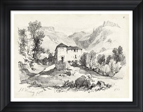 Framed Idyllic Landscape IV Print