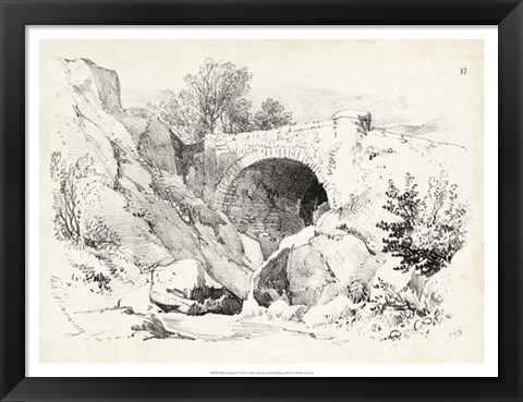 Framed Idyllic Landscape V Print