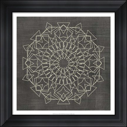 Framed Geometric Tile I Print