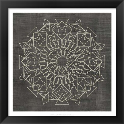 Framed Geometric Tile I Print