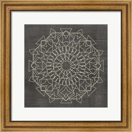 Framed Geometric Tile I Print