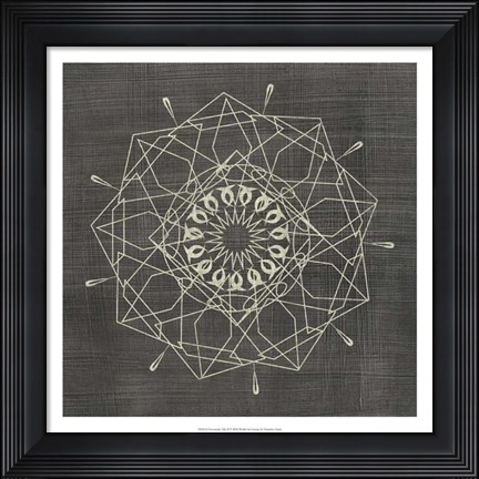 Framed Geometric Tile II Print