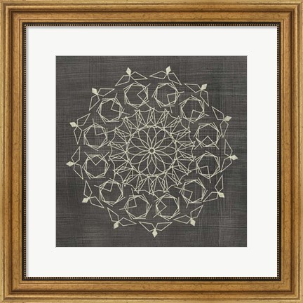 Framed Geometric Tile III Print