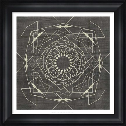 Framed Geometric Tile V Print