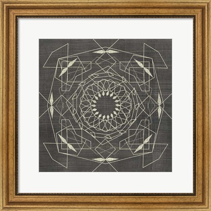 Framed Geometric Tile V Print