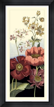 Framed Onyx Bouquet I Print