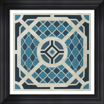 Framed Indigo Lattice VII Print