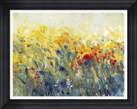 Framed Flowers Sway I Print