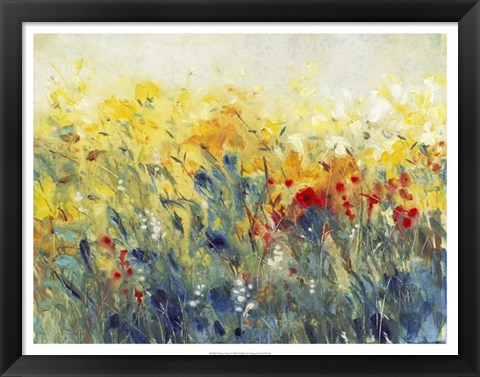 Framed Flowers Sway I Print