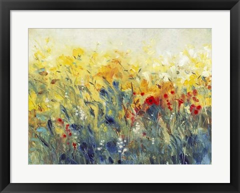 Framed Flowers Sway I Print