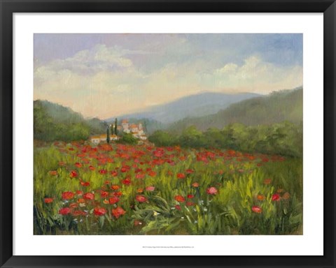 Framed Umbrian Poppy Field Print