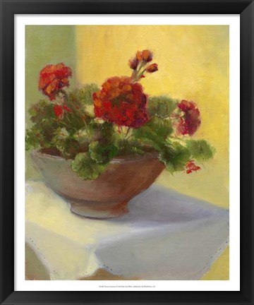 Framed Tuscan Geraniums Print