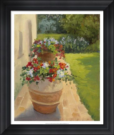 Framed Urns by the Villa Print