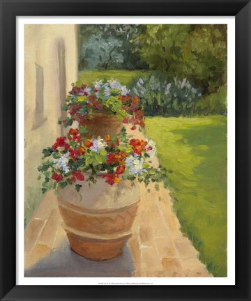 Framed Urns by the Villa Print