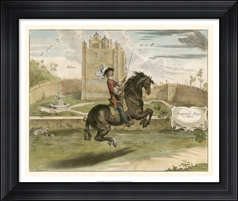 Framed English Horseman I Print