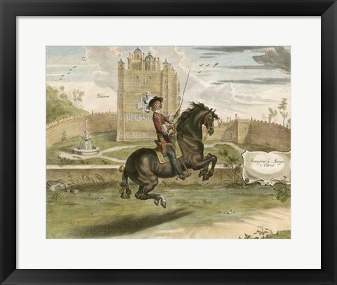 Framed English Horseman I Print