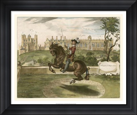 Framed English Horseman II Print