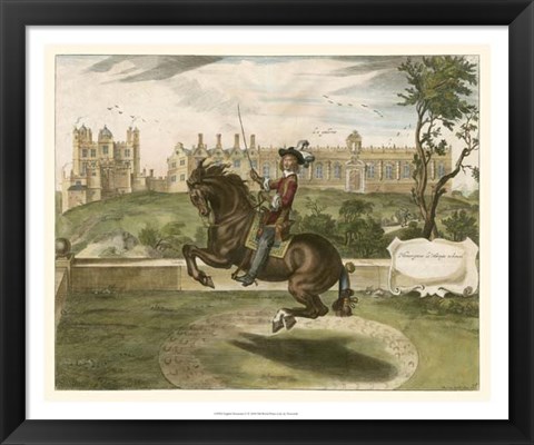 Framed English Horseman II Print