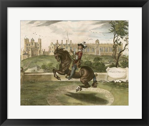 Framed English Horseman II Print