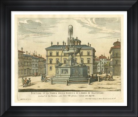 Framed Italian Fountain II Print