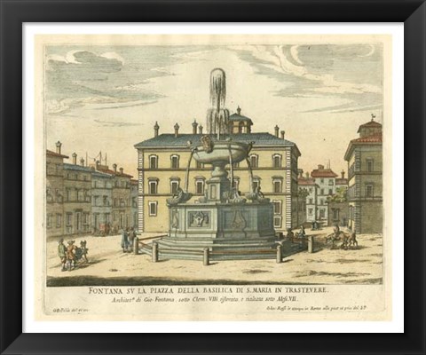 Framed Italian Fountain II Print