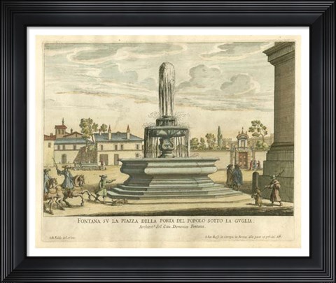Framed Italian Fountain III Print