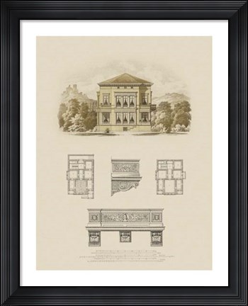 Framed Estate and Plan I Print