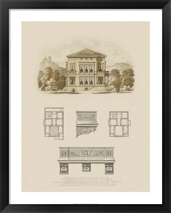 Framed Estate and Plan I Print