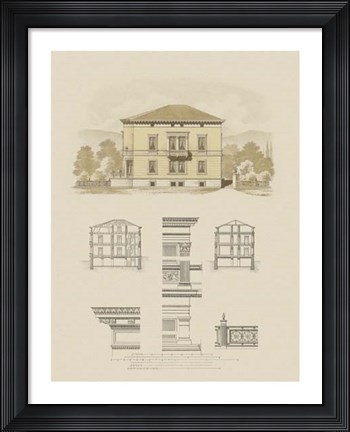 Framed Estate and Plan II Print