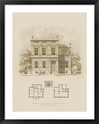 Framed Estate and Plan III Print