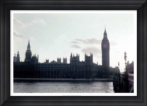Framed Sunset on the River Thames Print