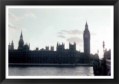 Framed Sunset on the River Thames Print