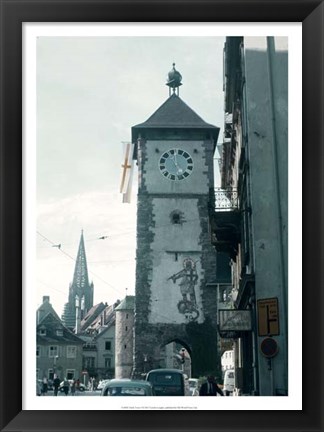 Framed Clock Tower I Print