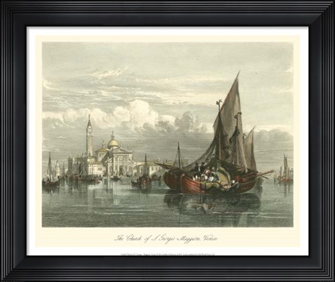 Framed Church of S.Giorgio-Maggiore Print