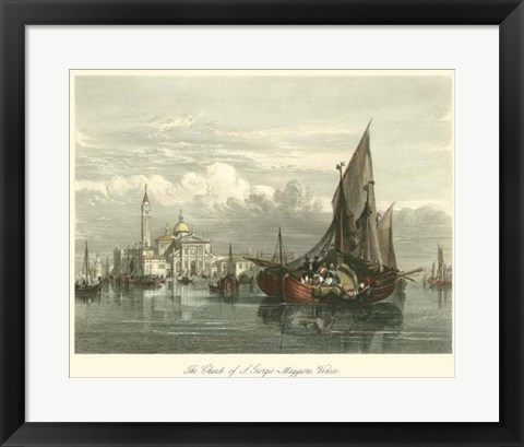 Framed Church of S.Giorgio-Maggiore Print