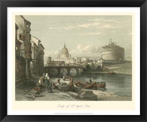 Framed Bridge of St. Angelo, Rome Print