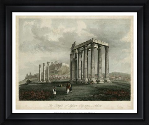 Framed Temple of Jupiter- Olympus, Athens Print