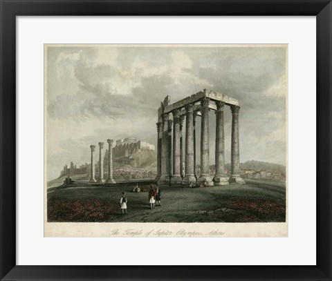 Framed Temple of Jupiter- Olympus, Athens Print