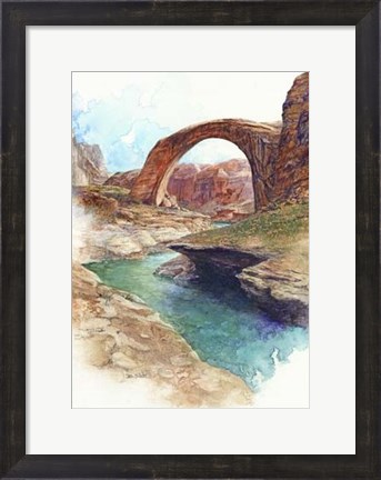 Framed Rainbow Bridge - Lake Powell, Ut. Print