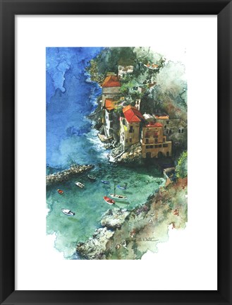 Framed Conca dei Marini - Amalfi Coast Print