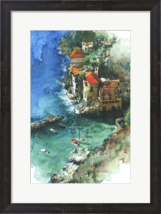 Framed Conca dei Marini - Amalfi Coast Print