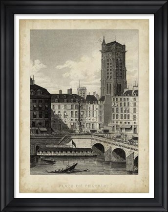 Framed Place du Chatelet Print