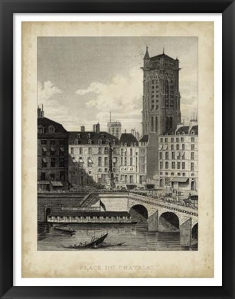 Framed Place du Chatelet Print