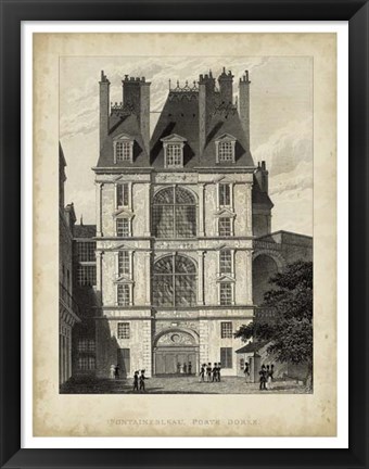 Framed Fontainbleau, Porte Doree Print