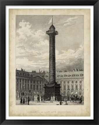 Framed Colonne de la Place Vendome Print