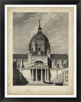 Framed Eglise de Sorbonne Print