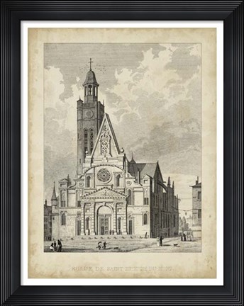 Framed Eglise de St. Etienne-Du-Mont Print
