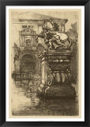 Framed Market Square II Print