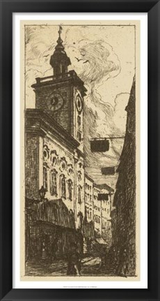 Framed Town Hall I Print